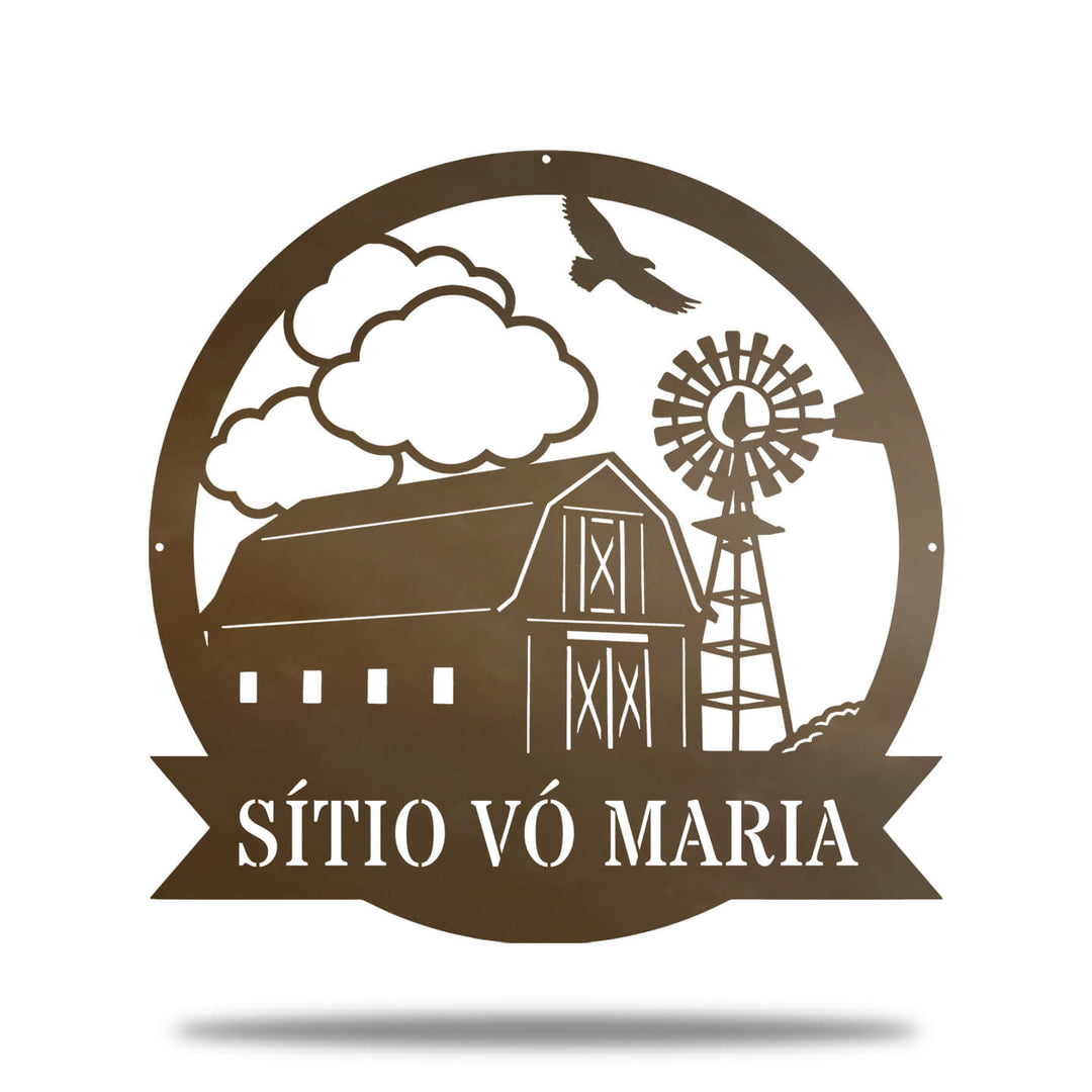 Placa Celeiro com Moinho