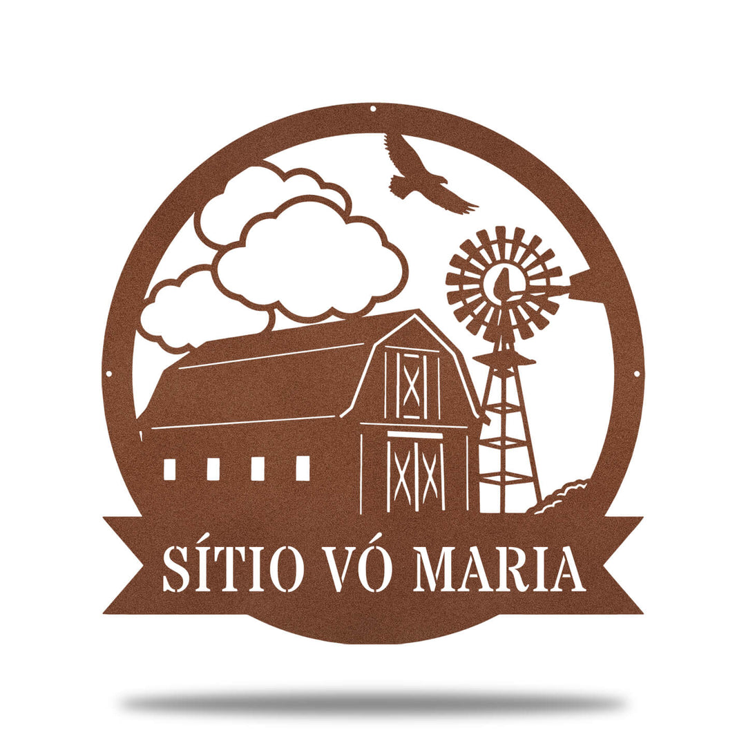 Placa Celeiro com Moinho