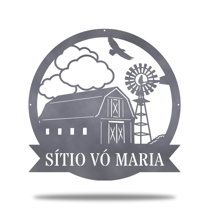 Placa Celeiro com Moinho