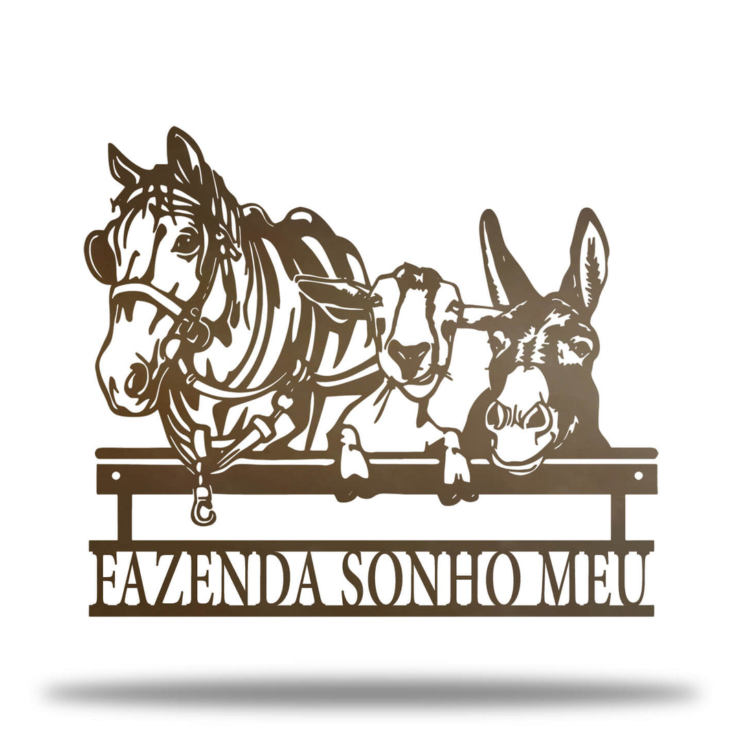 Placa Cavalo, Cabra e Jumento