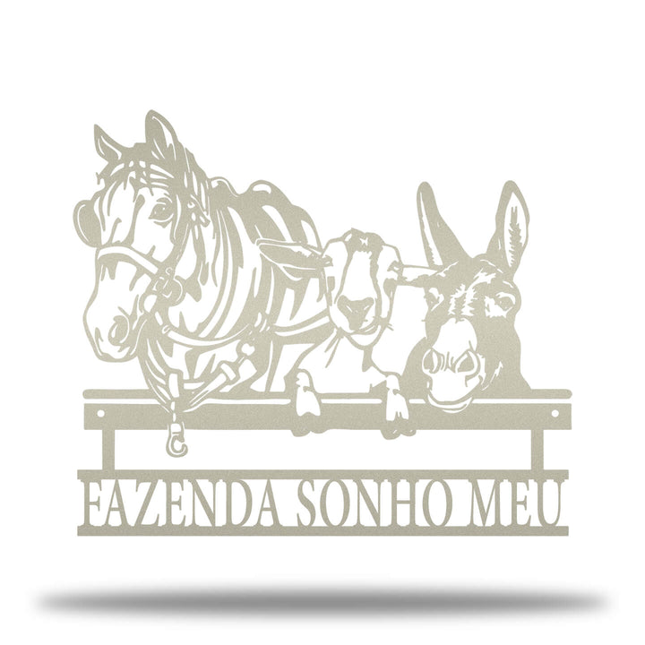 Placa Cavalo, Cabra e Jumento