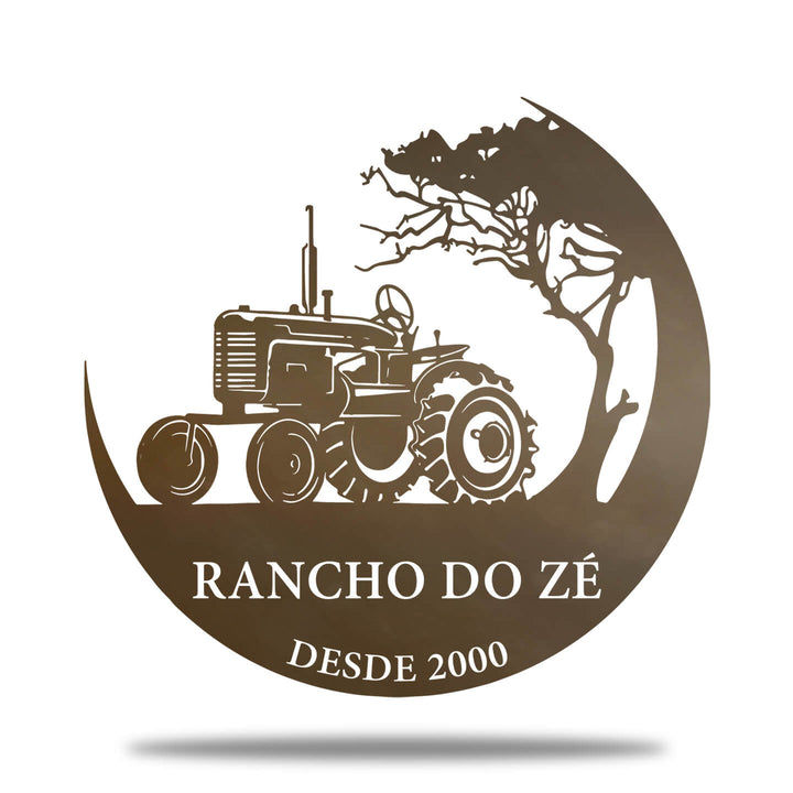 Placa Trator com Árvore