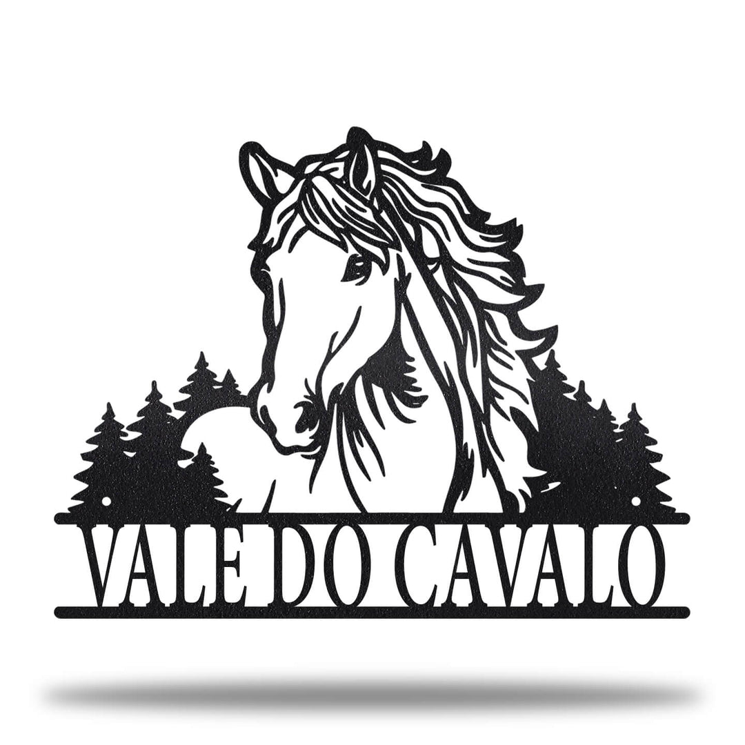 Placa Cavalo e Natureza
