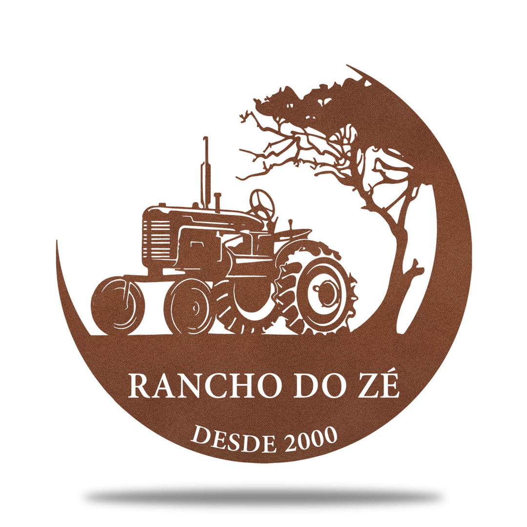 Placa Trator com Árvore