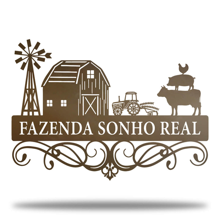 Placa Country Elegante