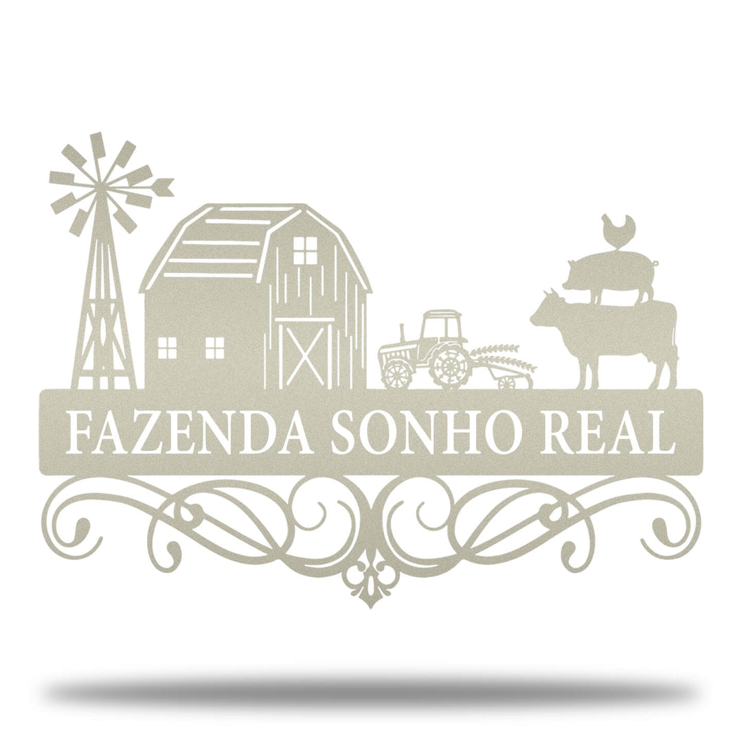 Placa Country Elegante