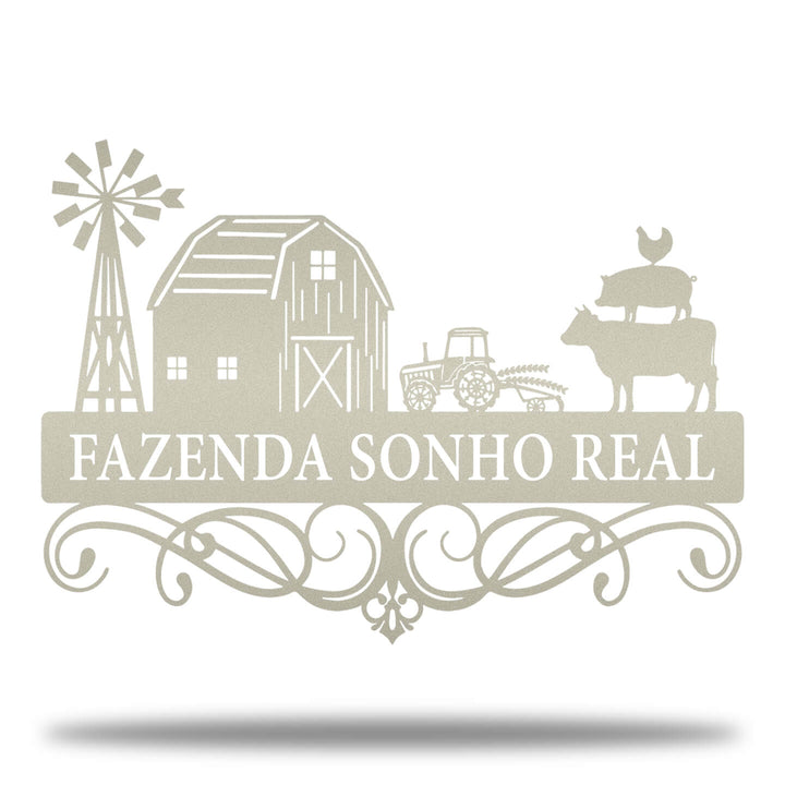 Placa Country Elegante