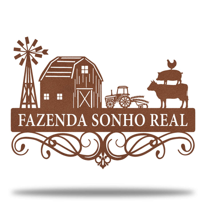 Placa Country Elegante