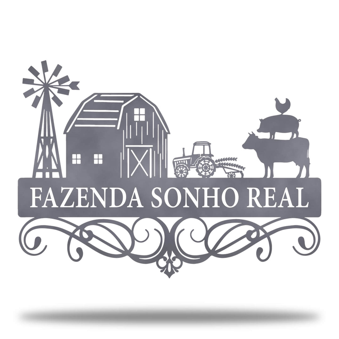 Placa Country Elegante