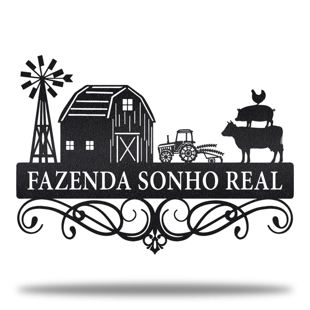 Placa Country Elegante