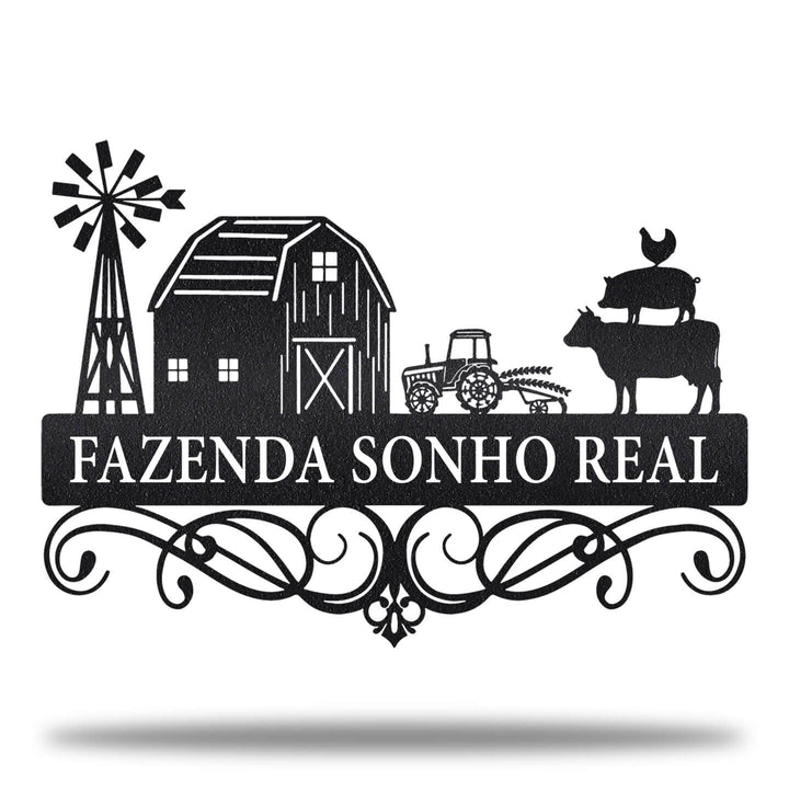 Placa Country Elegante