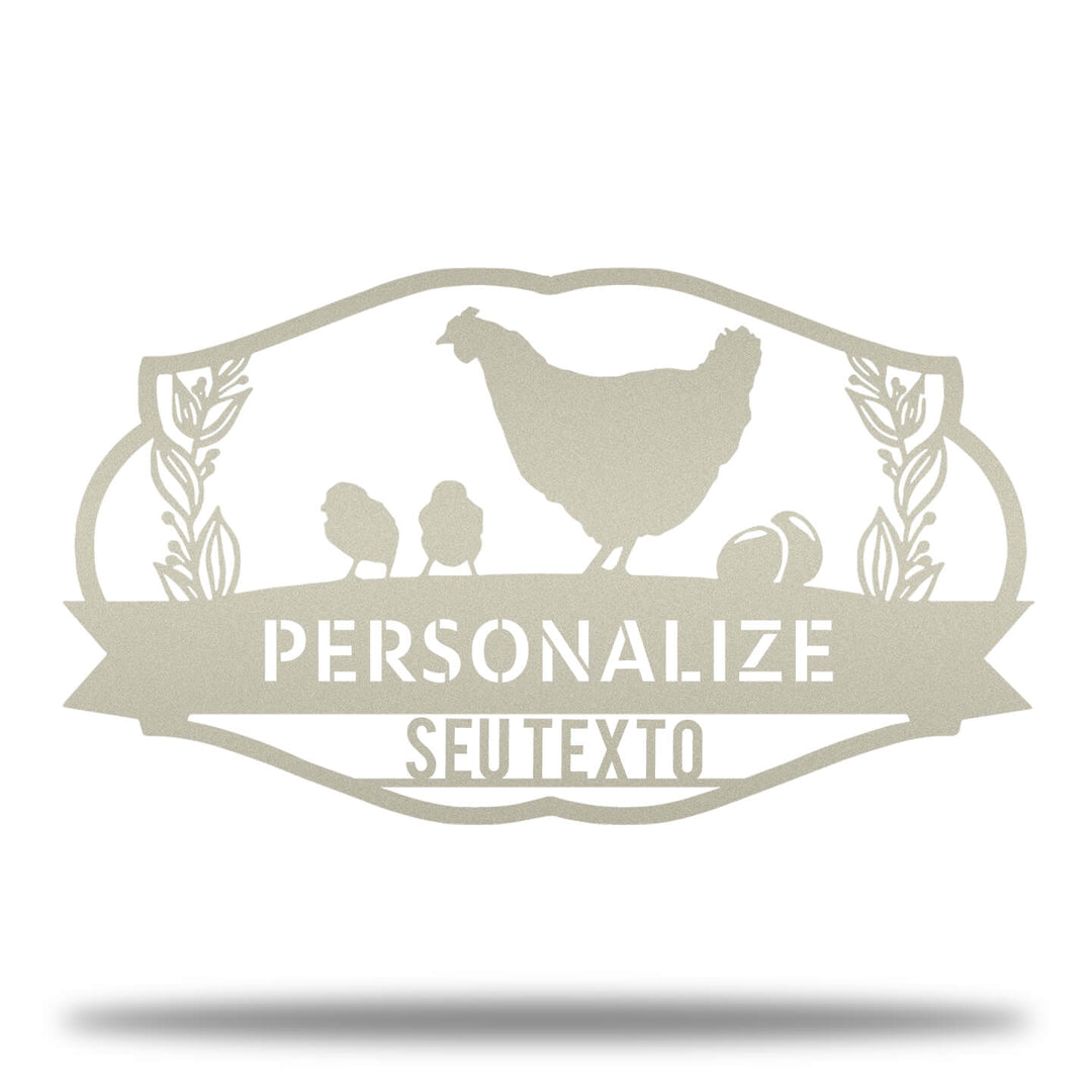 Placa Galinha e Pintinhos