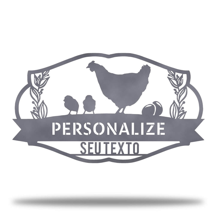 Placa Galinha e Pintinhos