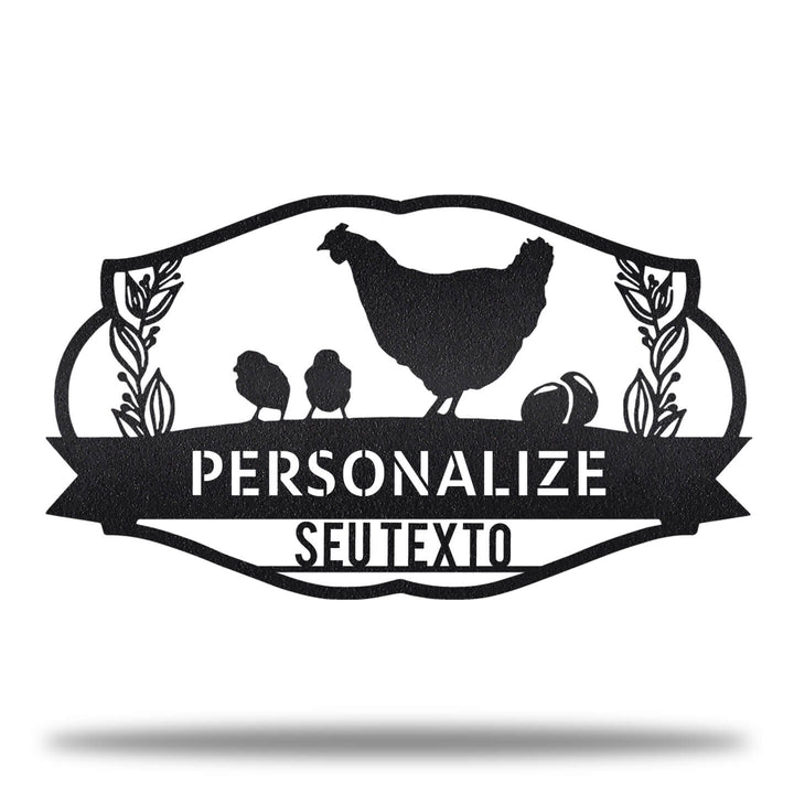 Placa Galinha e Pintinhos