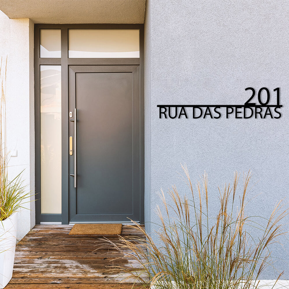 Placa de Metal Endereço