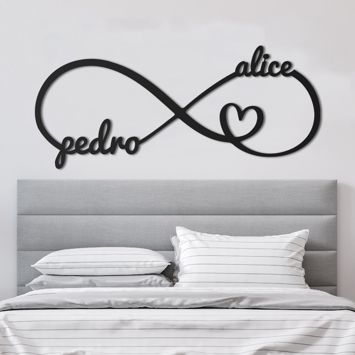 Placa do Infinito Personalizada em Metal