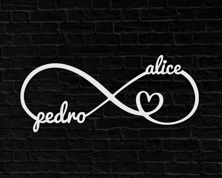 Placa do Infinito Personalizada em Metal