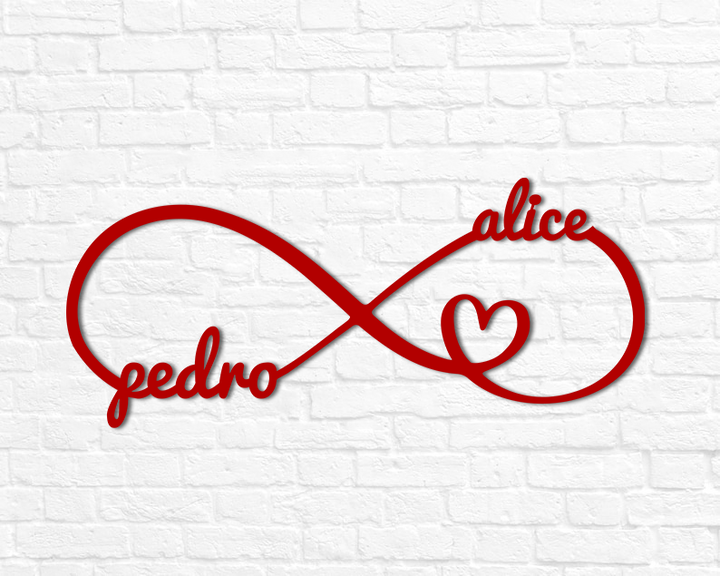 Placa do Infinito Personalizada em Metal