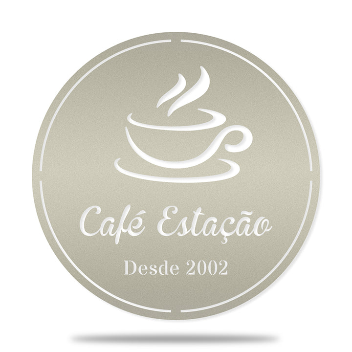 Placa Metal Café