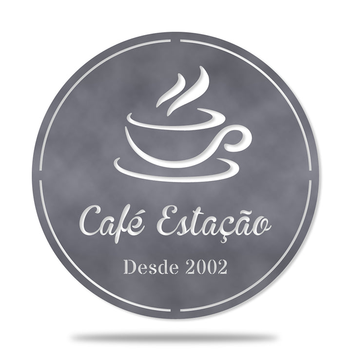 Placa Metal Café