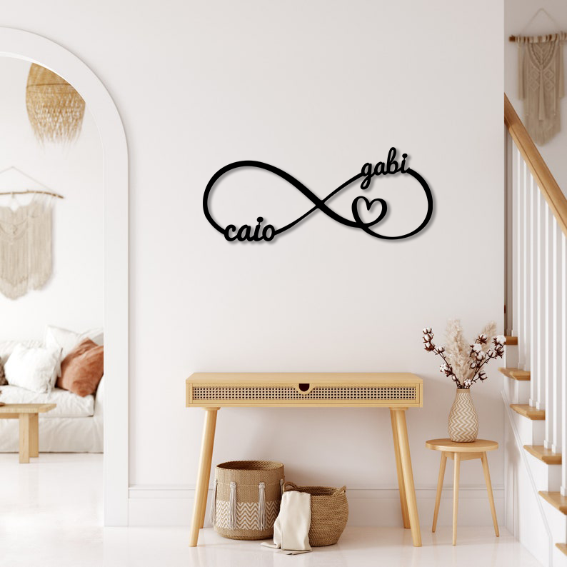 Placa do Infinito Personalizada em Metal