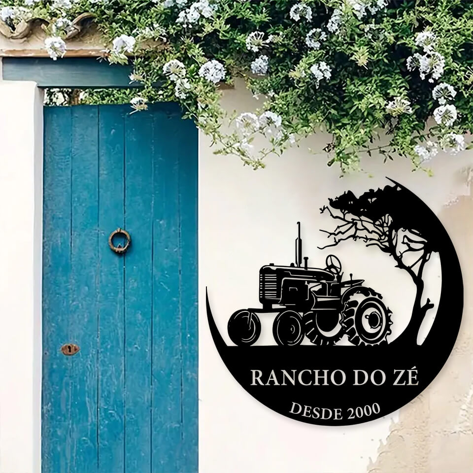 Placa Trator com Árvore