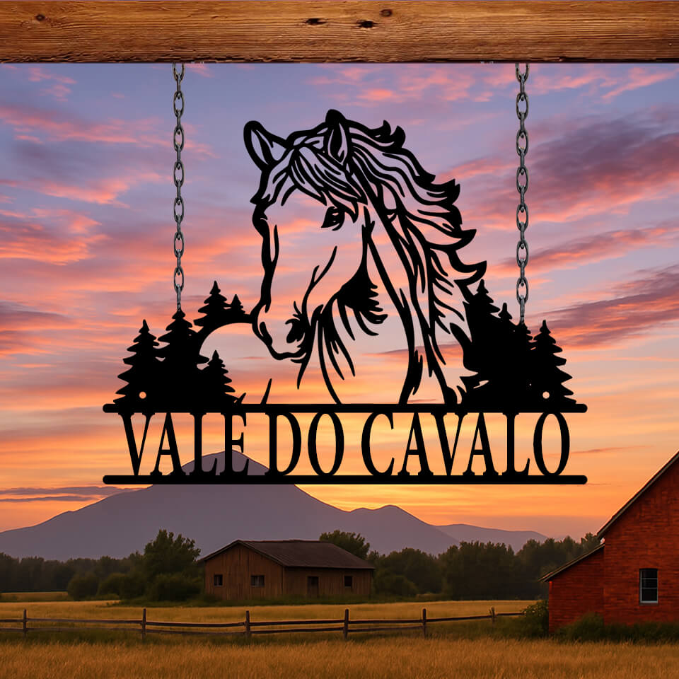 Placa Cavalo e Natureza