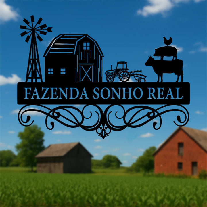 Placa Country Elegante