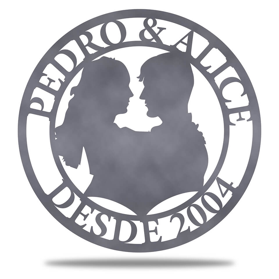 Retrato de Amor em Metal – Sua Silhueta Personalizada