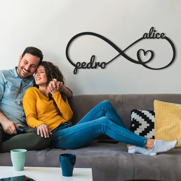 Placa do Infinito Personalizada em Metal