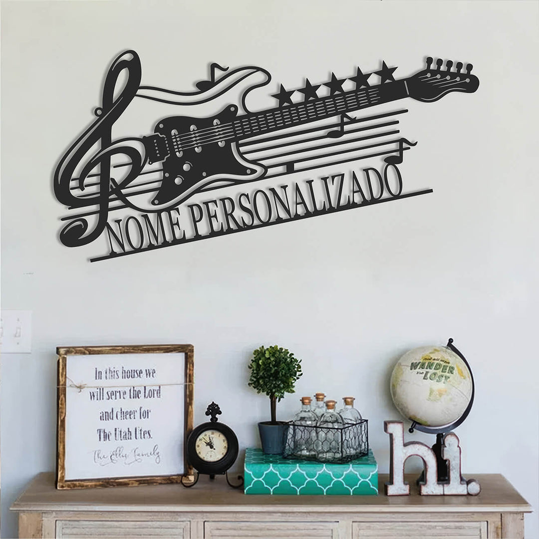 Violão Personalizado - Placa de Metal