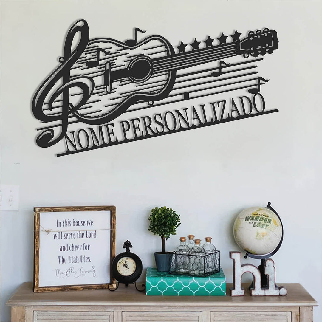 Violão Personalizado - Placa de Metal