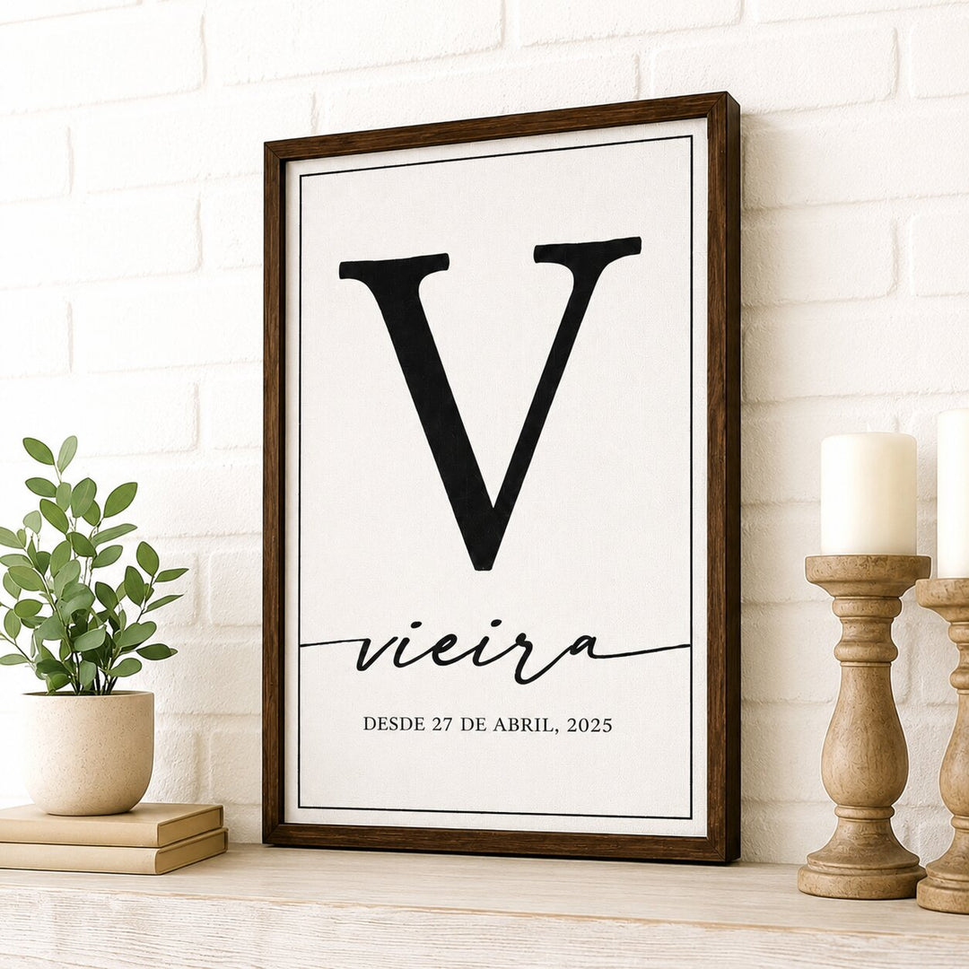 Quadro Sobrenome da Família Personalizado