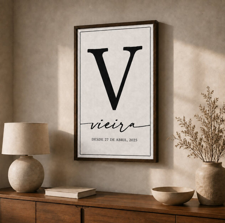 Quadro Sobrenome da Família Personalizado