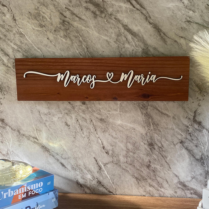 Placa Casal Personalizada