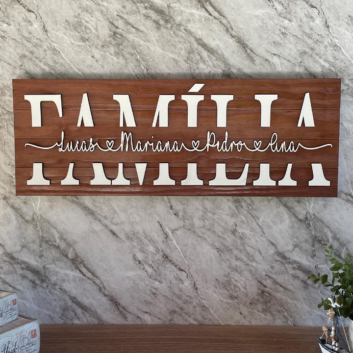 Placa da Família Personalizada