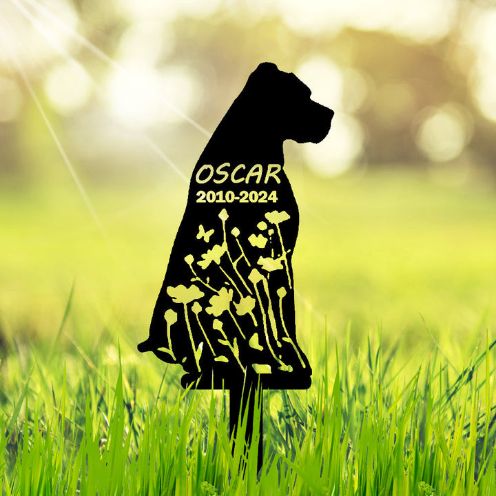 Bullmastiff - Memorial em metal, personalizada sob medida
