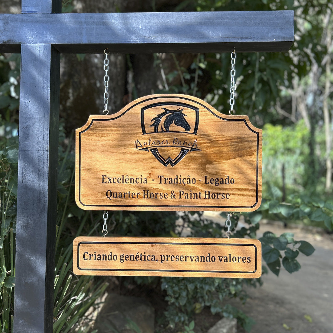 Placa de Madeira Entalhada - Personalizada