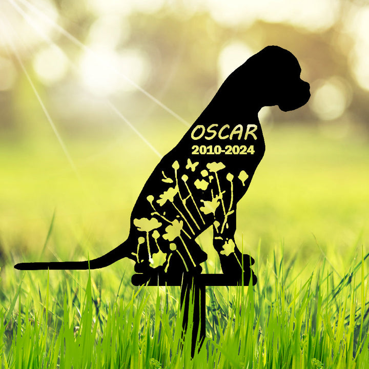 Boxer - Memorial em metal, personalizada sob medida