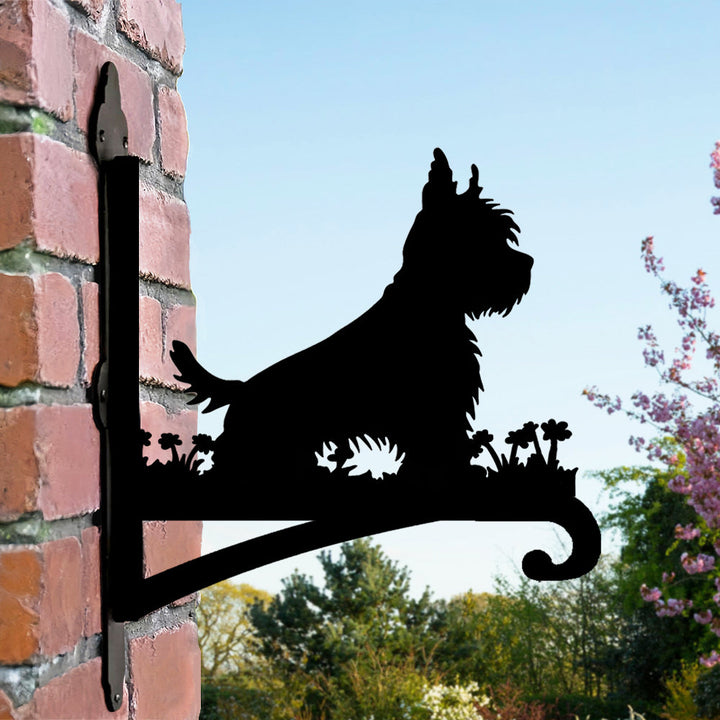 Terrier Escocês  - Suporte de Planta em Metal