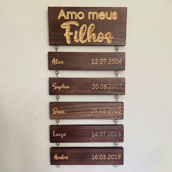 Placa de Filhos Personalizada