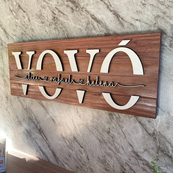 Placa da Vovó Personalizada