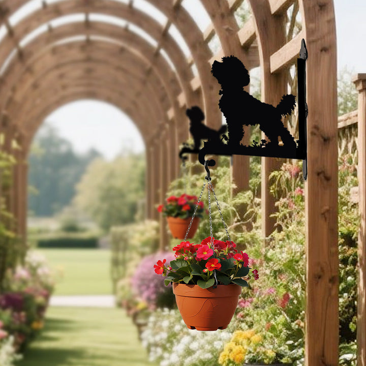 Bichon Frisé - Suporte de Planta em Metal