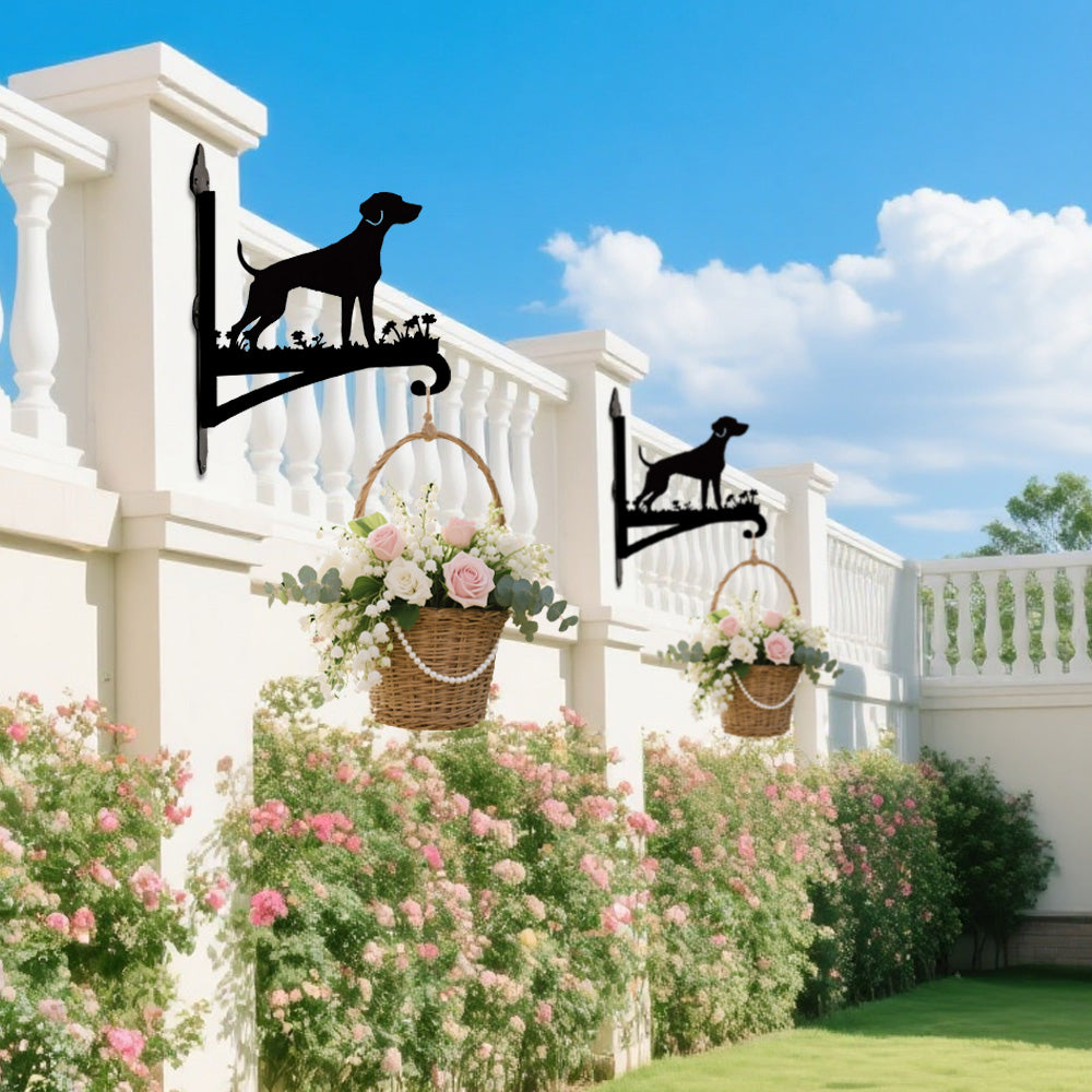 Braco Alemão de Pelo Curto - Suporte de Planta em Metal