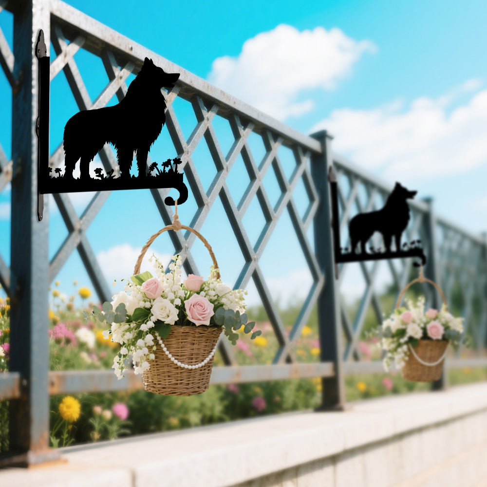 Border Collie III  - Suporte de Planta em Metal