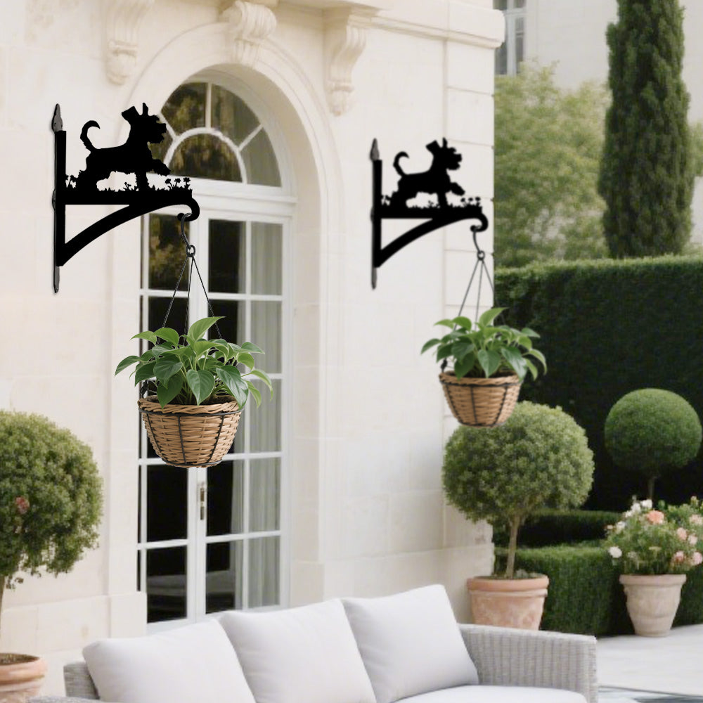 Mini Schnauzer - Suporte de Planta em Metal