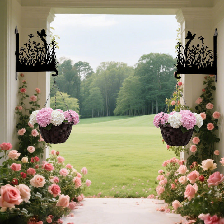 Borboleta no Jardim - Suporte de Planta em Metal