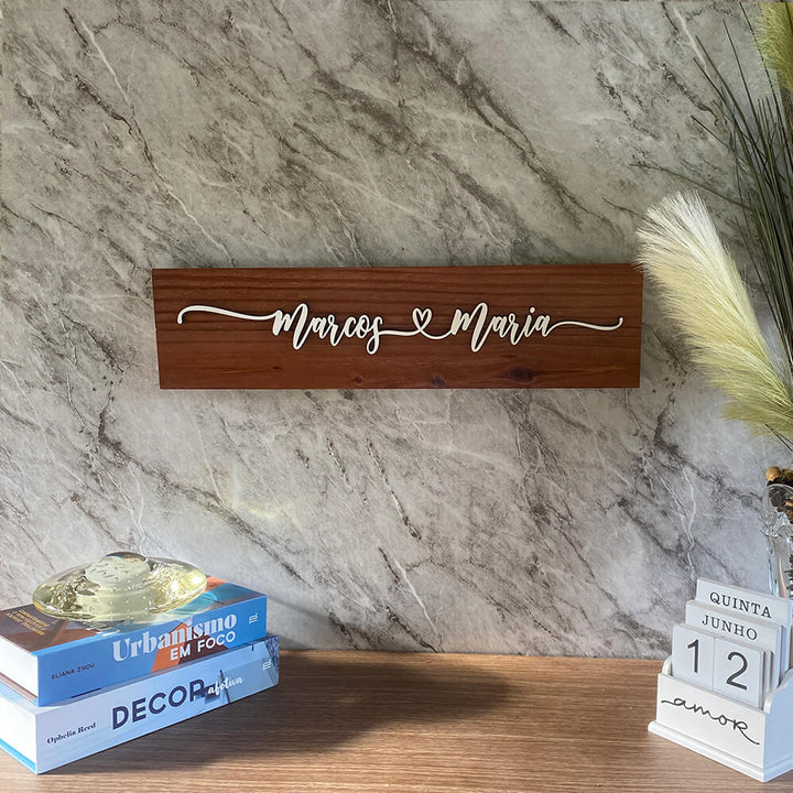 Placa Casal Personalizada