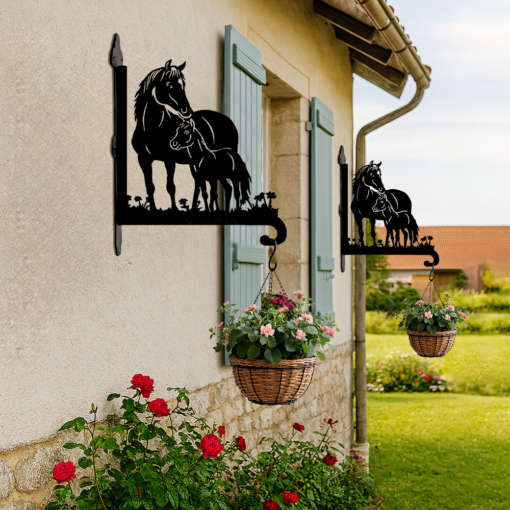 Cavalos - Suporte de Planta em Metal