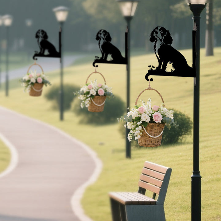 Cavalier King Charles Spaniel - Suporte de Planta em Metal